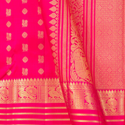 Pink Kanchipuram Silk Saree For Wedding Wear PV MEN 271
