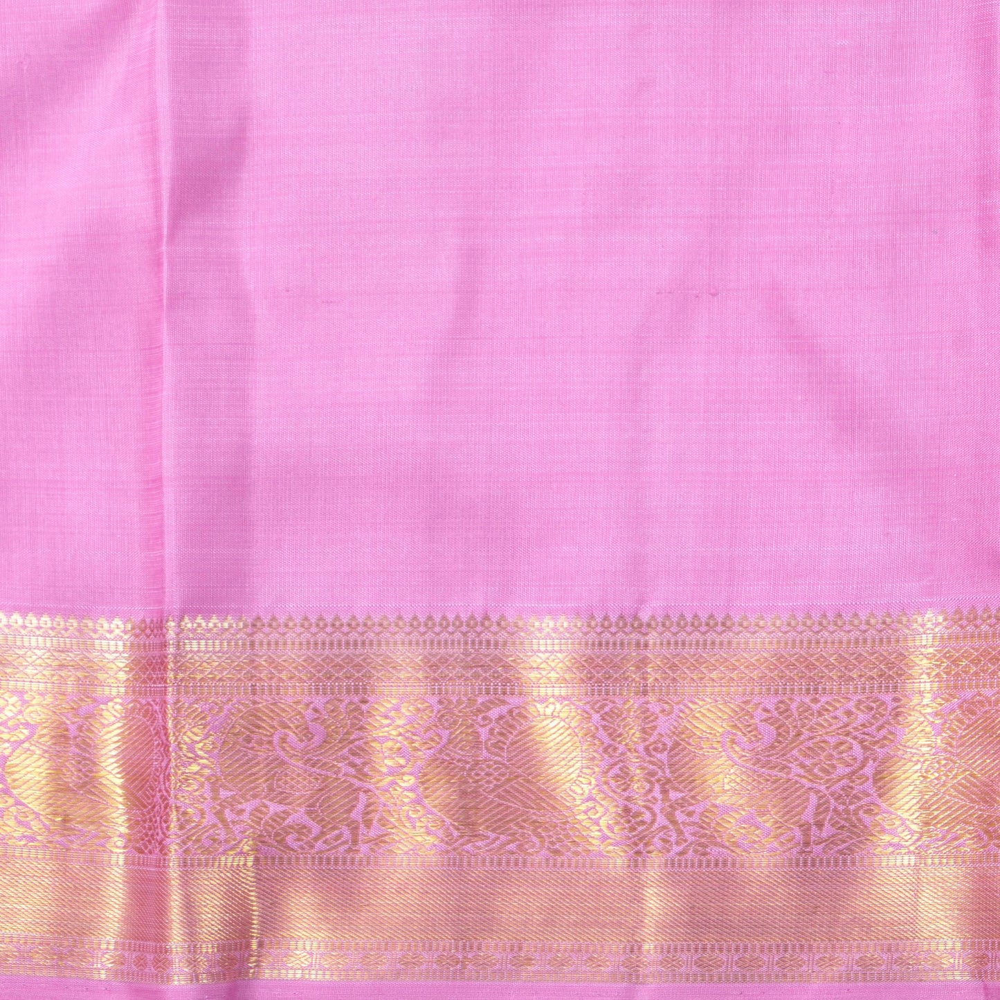 Lotus Pink Kanchipuram Silk Saree With Kamalam Motifs For Wedding Wear PV NYC 1669