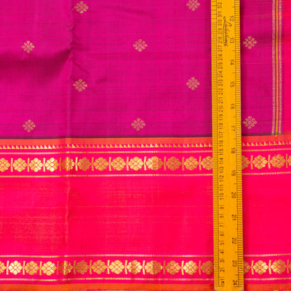 Magenta And Pink Kanchipuram Silk Saree For Festive Wear PV ABI 1151