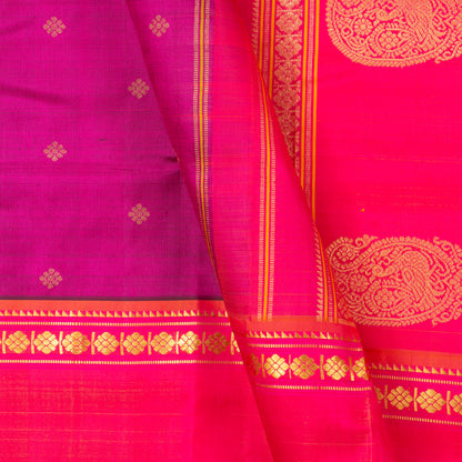 Magenta And Pink Kanchipuram Silk Saree For Festive Wear PV ABI 1151