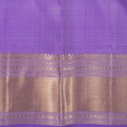 Lotus Pink And Lavender Kanchipuram Silk Saree With Zari Stripes For Wedding Wear PV NYC1677