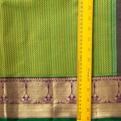 Green And Magenta Kanchipuram Silk Saree For Wedding Wear PV NYC 1653`