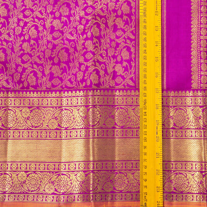 Magenta Kanchipuram Silk Saree For Wedding Wear PV NYC 1596