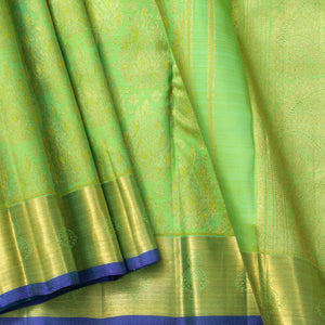 Green Kanchipuram Silk Saree For Wedding Wear PV NYC 1602