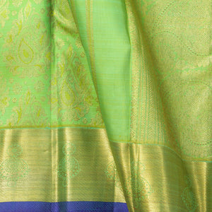 Green Kanchipuram Silk Saree For Wedding Wear PV NYC 1602