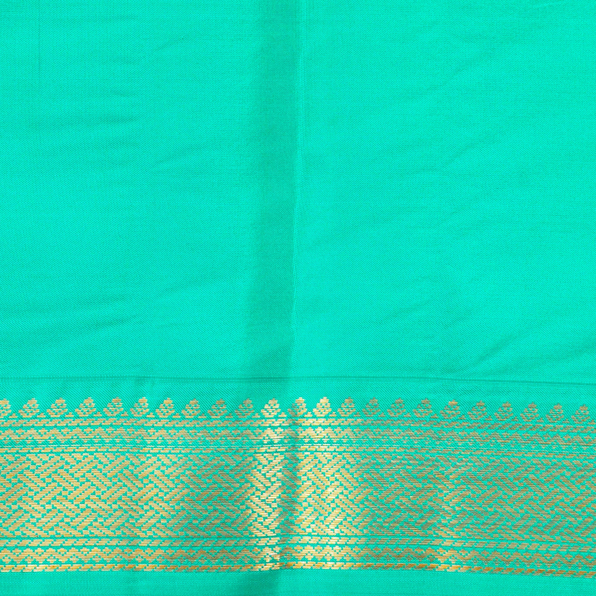 Brown And Aqua Blue Kanchipuram Silk Saree Light Weight For Festive Wear PV MEN 153 - Silk Sari - Panjavarnam PV MEN 153