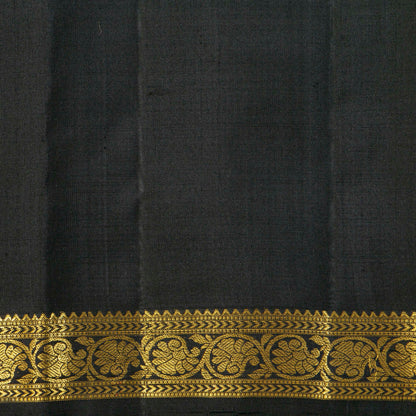 Black Kanchipuram Silk Saree For Festive Wear PV MEN 225