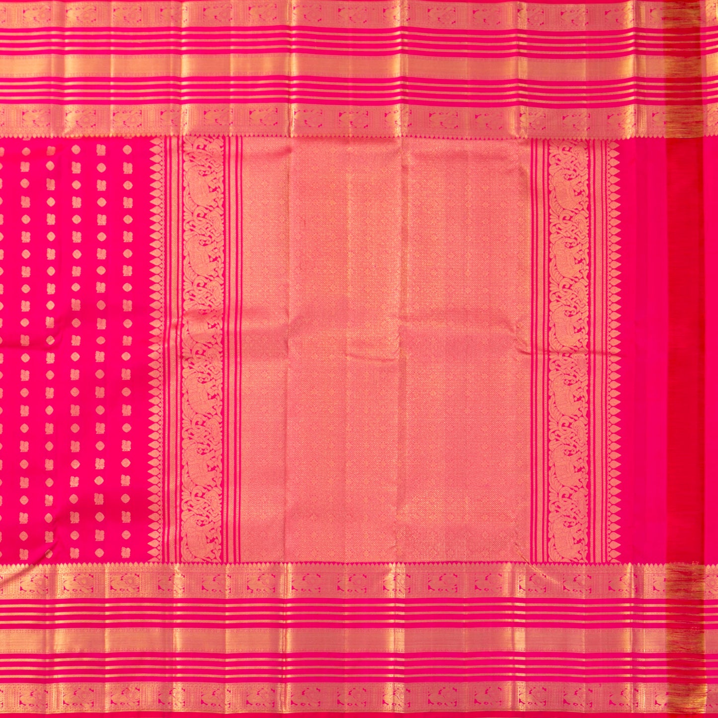 Pink Kanchipuram Silk Saree For Wedding Wear PV MEN 271