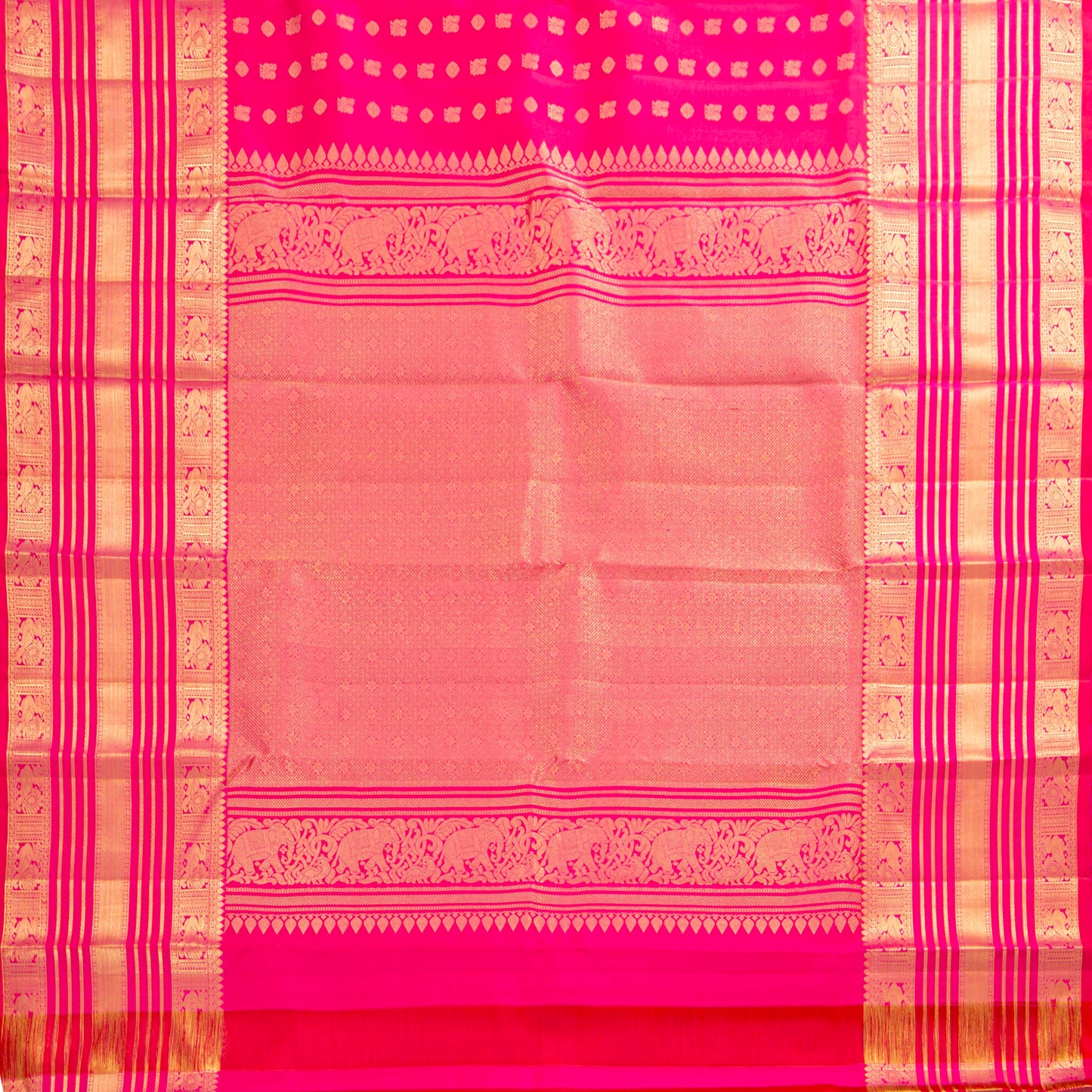 Pink Kanchipuram Silk Saree For Wedding Wear PV MEN 271