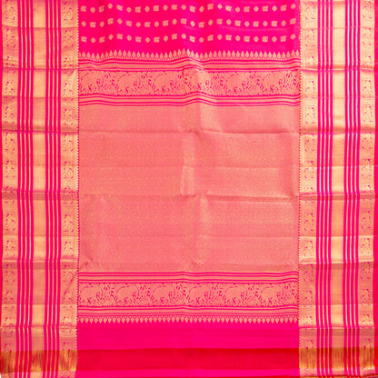 Pink Kanchipuram Silk Saree For Wedding Wear PV MEN 271