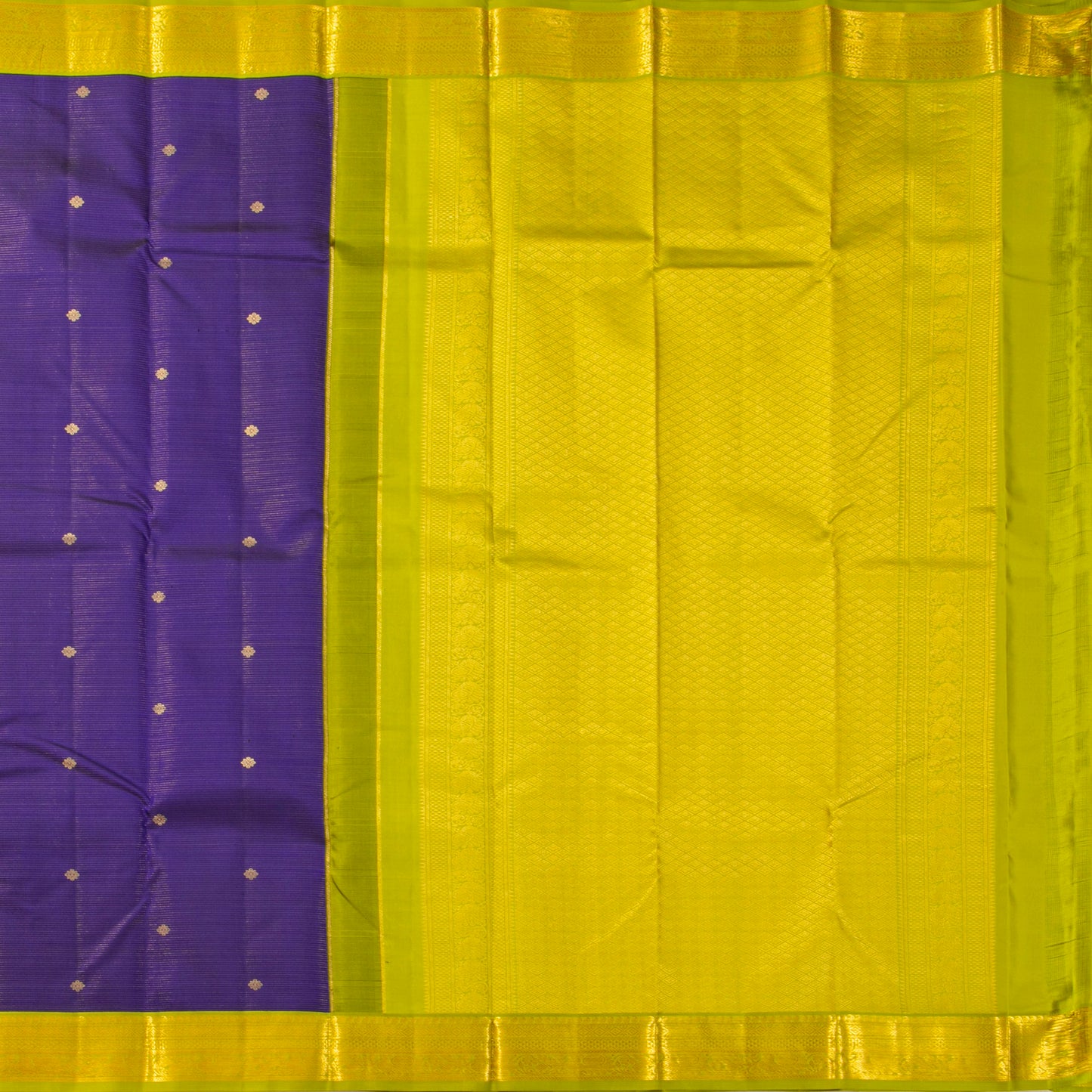 Blue And Green Kanchipuram Silk Saree Vairaoosi For Festival Wear PV MEN 128