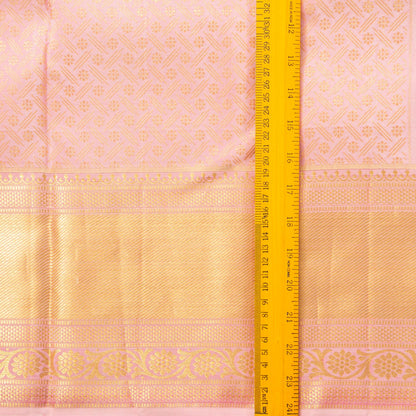 Pastel Pink Kanchipuram Silk Saree For Wedding Wear PV NYC 1621