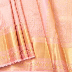 Pastel Pink Kanchipuram Silk Saree For Wedding Wear PV NYC 1621