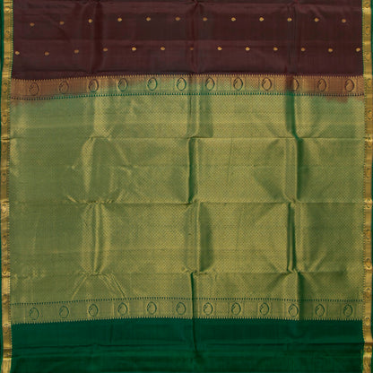Purple And Green Kanchipuram Silk Saree Light Weight For Festive Wear PV MEN 149 - Silk Sari - Panjavarnam PV MEN 149