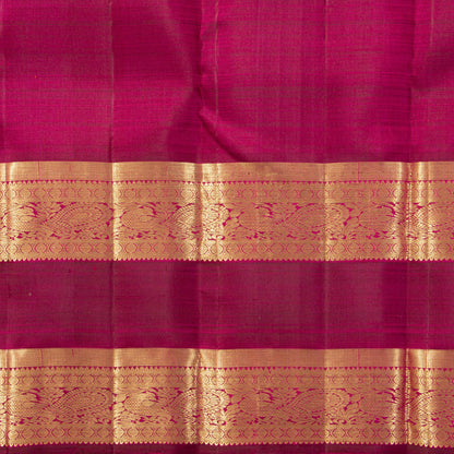 Orange And Maroon Kanchipuram Silk Saree For Festive Wear PV MEN 249 - Silk Sari - Panjavarnam PV MEN 249