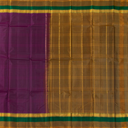 Purple Kanchipuram Silk Saree Light Weight For Festive Wear PV MEN 105 - Silk Sari - Panjavarnam PV MEN 105