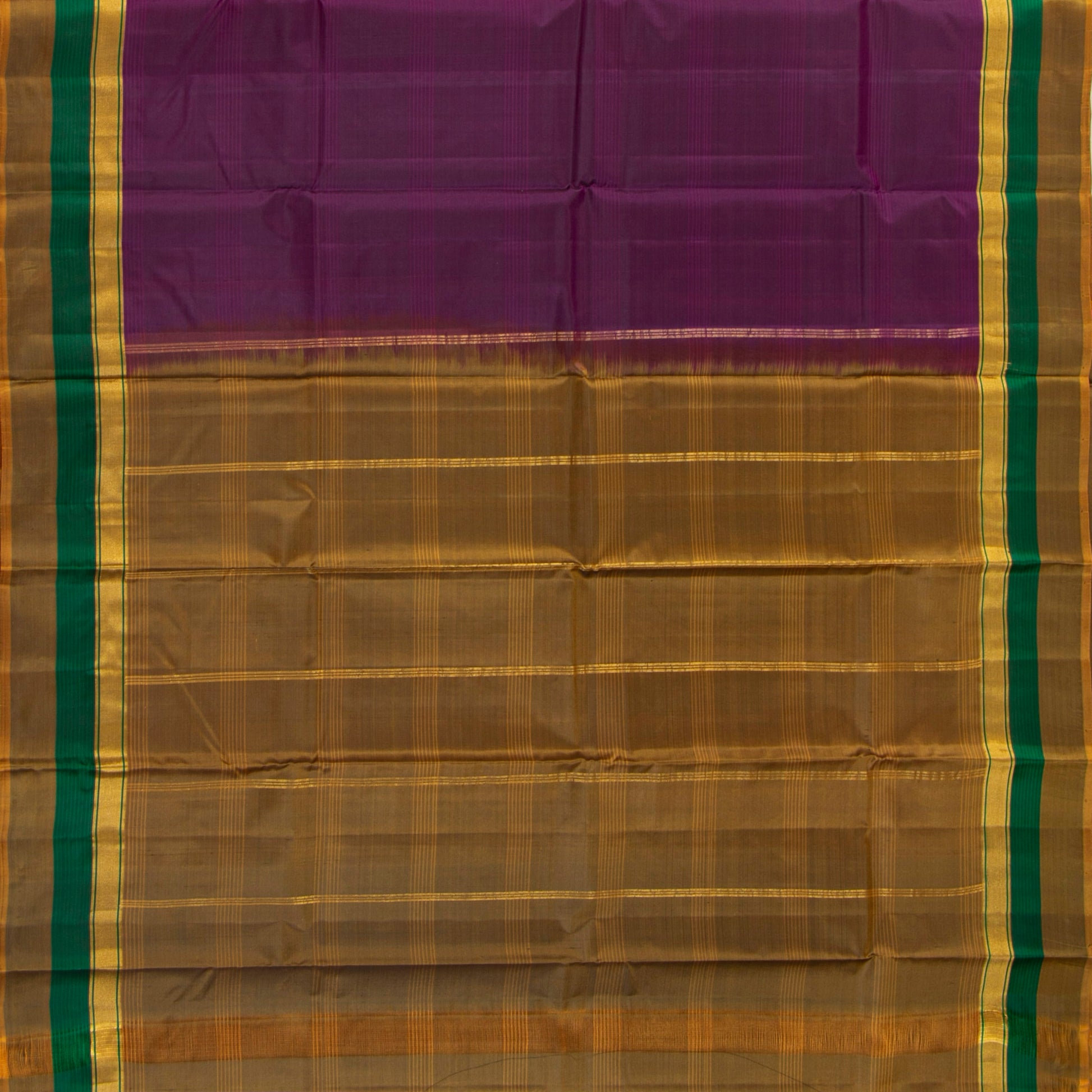 Purple Kanchipuram Silk Saree Light Weight For Festive Wear PV MEN 105 - Silk Sari - Panjavarnam PV MEN 105