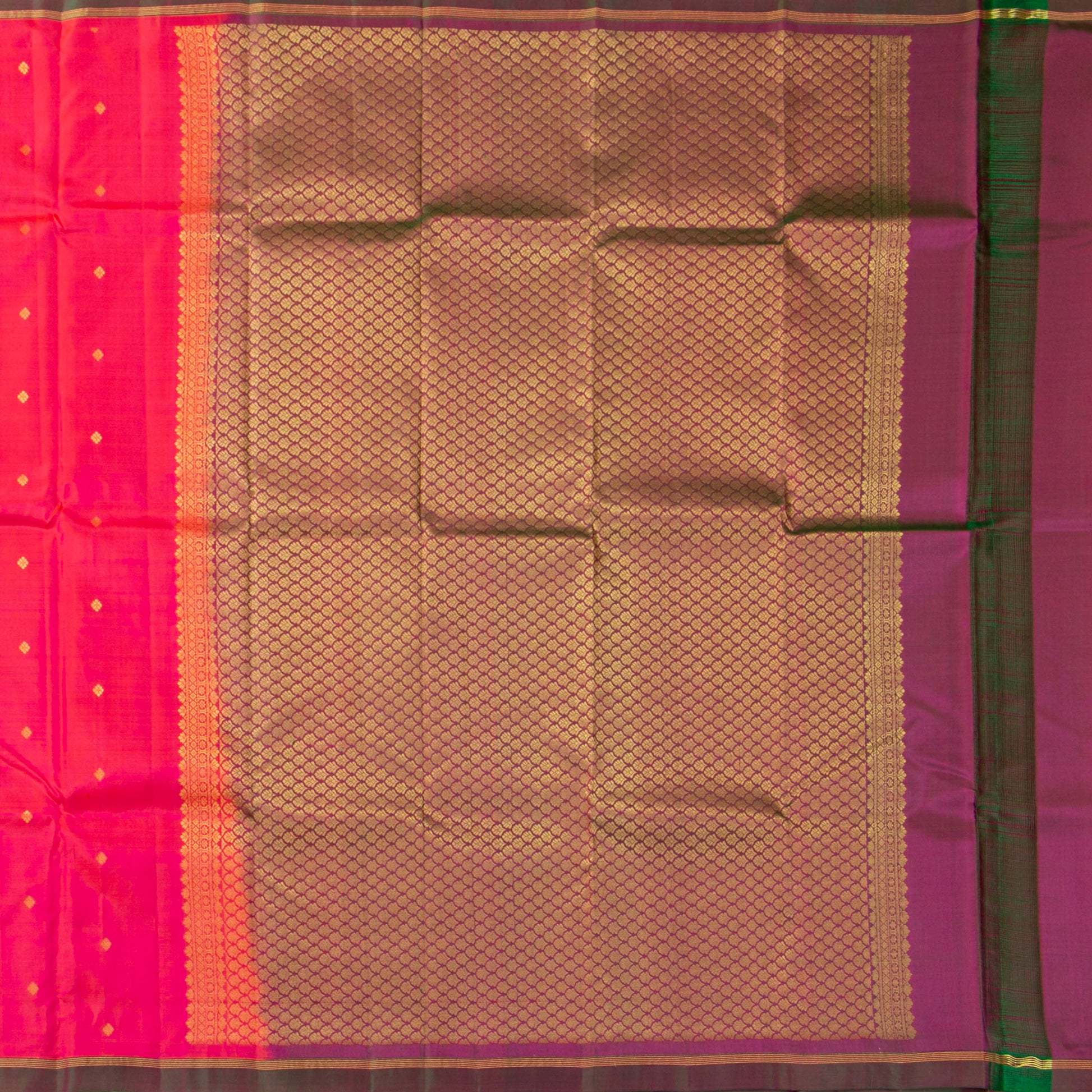 Pink Kanchipuram Silk Saree For Festive Wear PV MEN 170 - Silk Sari - Panjavarnam PV MEN 170