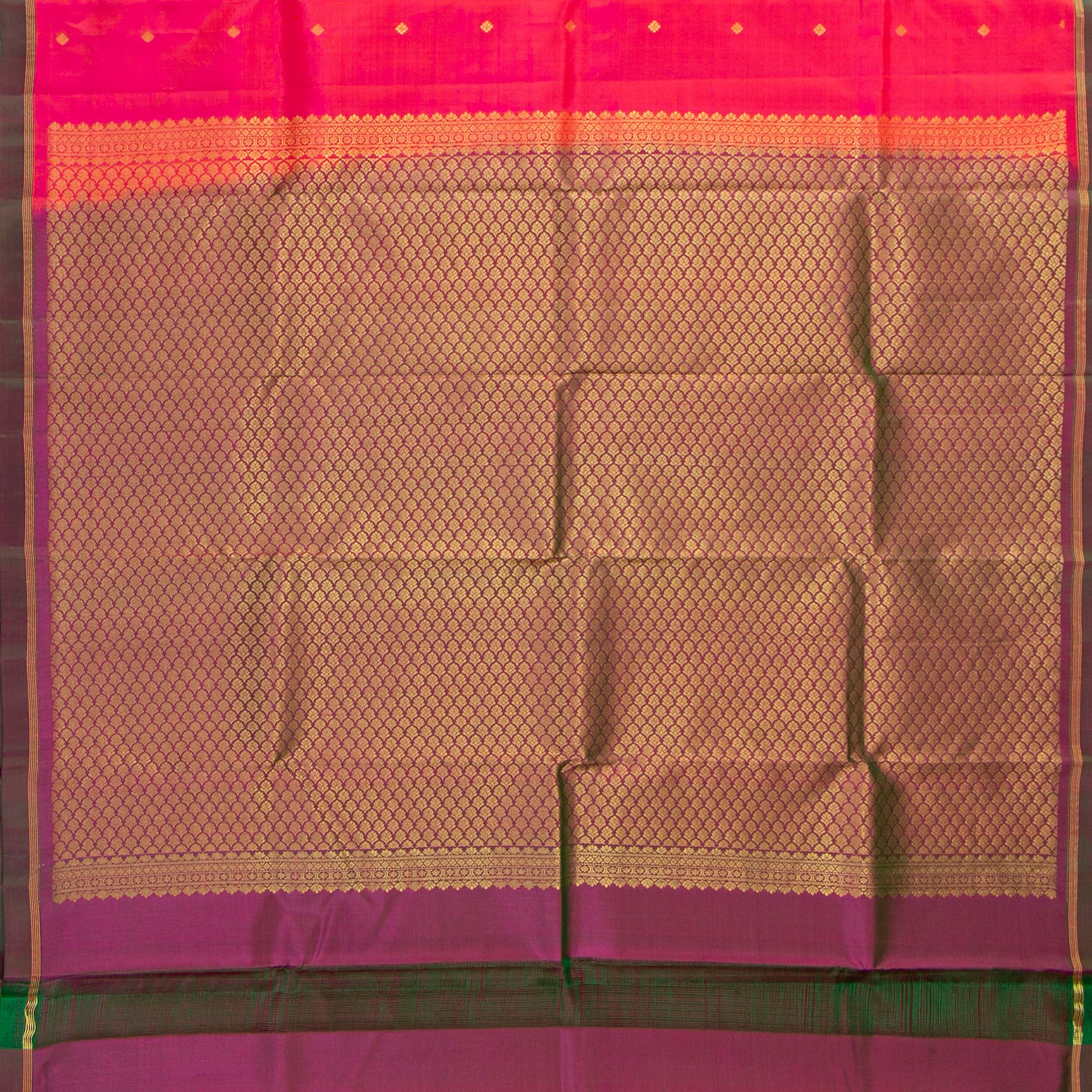 Pink Kanchipuram Silk Saree For Festive Wear PV MEN 170 - Silk Sari - Panjavarnam PV MEN 170