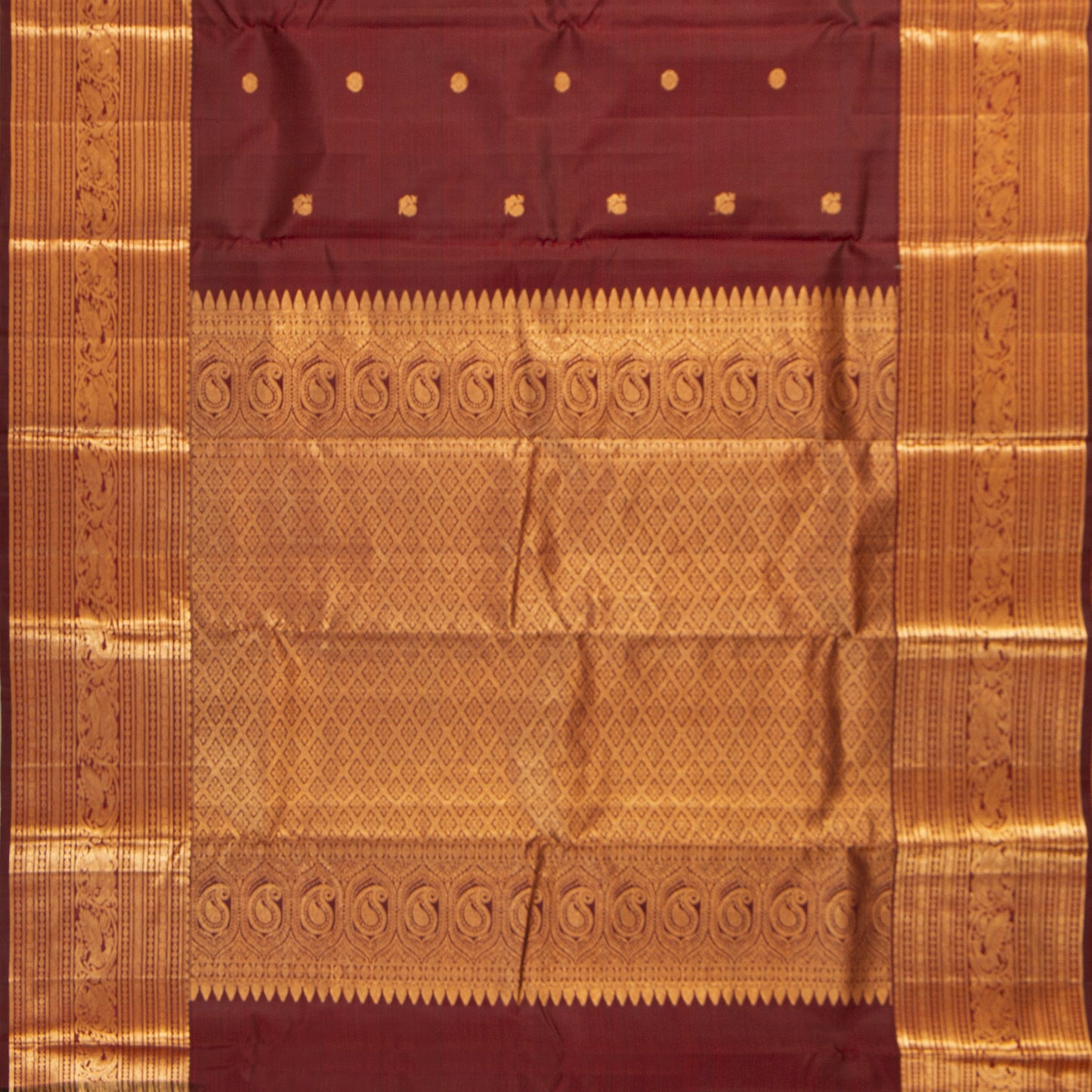 Maroon Kanchipuram Silk Saree For Festive Wear PV MEN 230