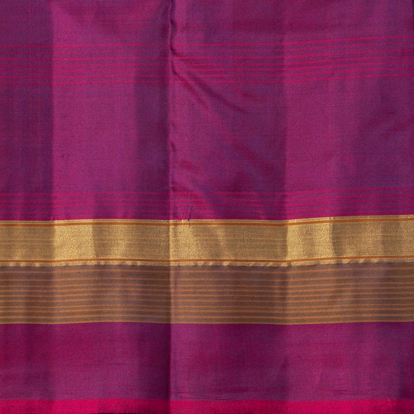 Navy Blue And Magenta Kanchipuram Silk Saree Light Weight For Festive Wear PV MEN 107