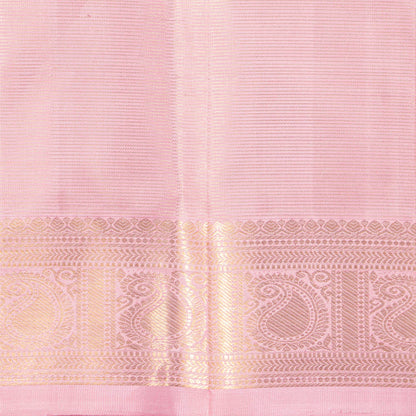 Pastel Pink Kanchipuram Silk Saree Vairaoosi For Festive Wear PV MEN 248