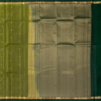 Green Kanchipuram Silk Saree For Festive Wear PV MEN 174