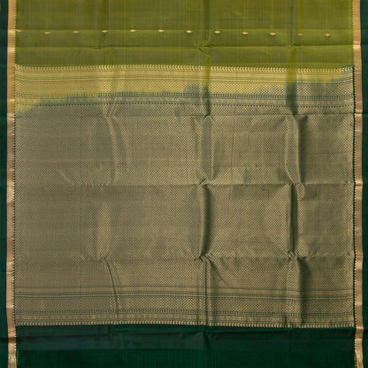Green Kanchipuram Silk Saree For Festive Wear PV MEN 174
