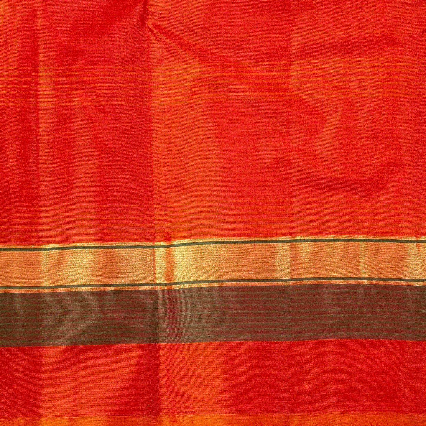 Red And Orange Kanchipuram Silk Saree Light Weight For Festive Wear PV MEN 101