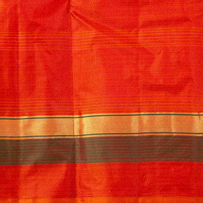 Red And Orange Kanchipuram Silk Saree Light Weight For Festive Wear PV MEN 101