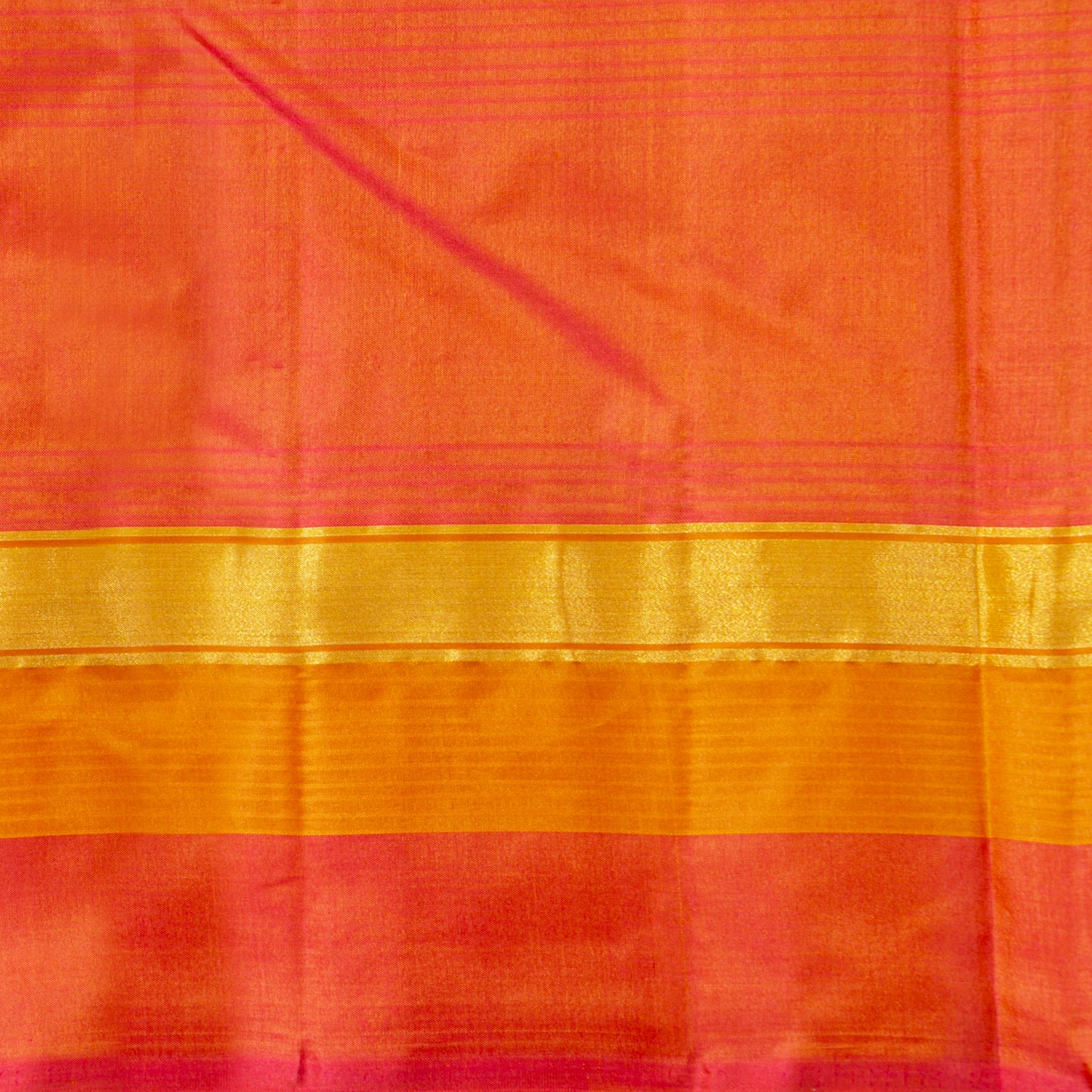 Green And Orange Kanchipuram Silk Saree Light Weight For Festive Wear PV MEN 109