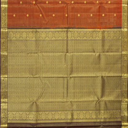 Rust And Brown Kanchipuram Silk Saree For Festive Wear PV MEN 264