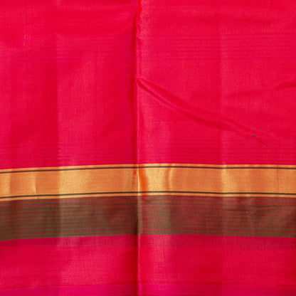 Yellow And Pink Kanchipuram Silk Saree Light Weight For Festive Wear PV MEN 110