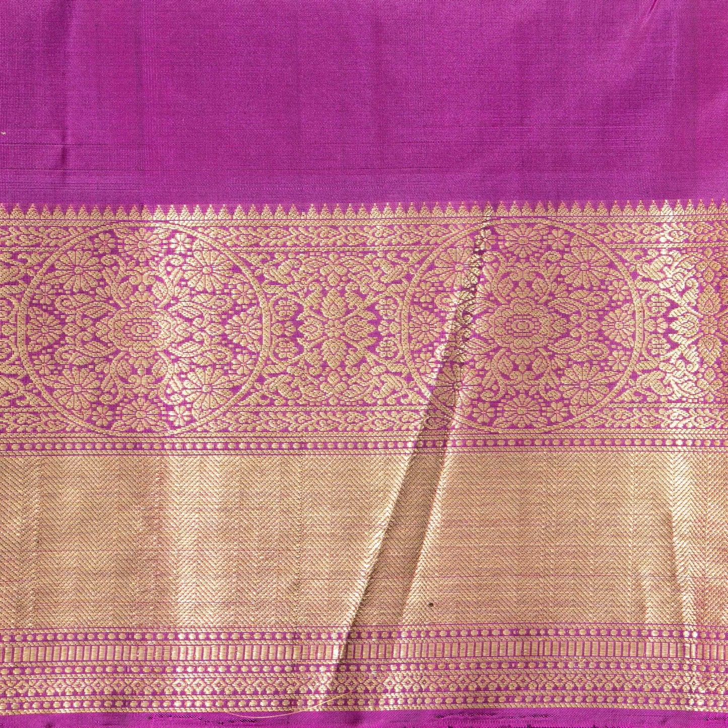 Purple And Pink Kanchipuram Silk Saree For Bridal Wear PV MEN 304