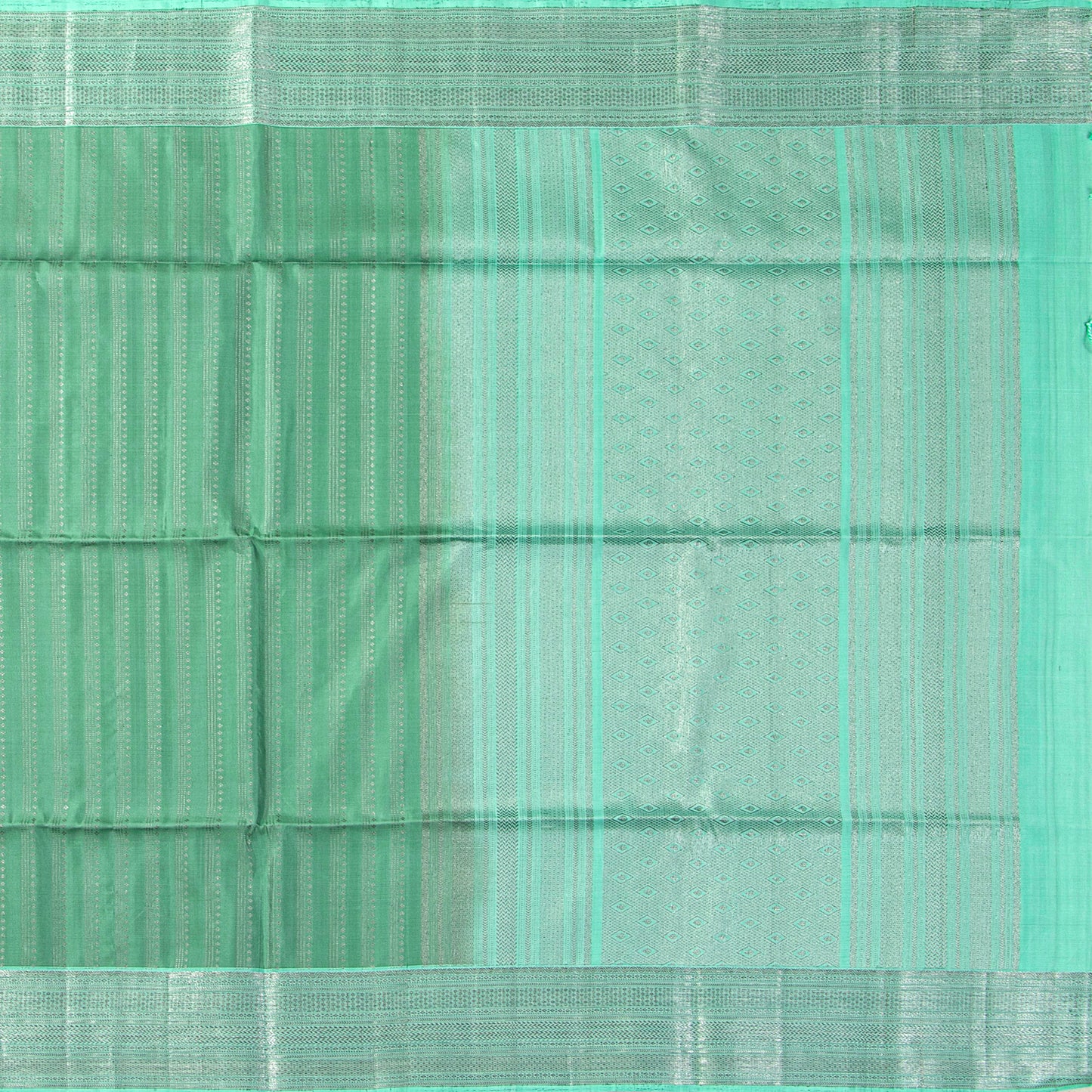 Pastel Green Kanchipuram Silk Saree For Festive Wear PV MEN 305