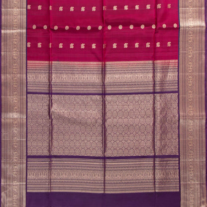 Pink And Purple Kanchipuram Silk Saree For Festive Wear PV MEN 307