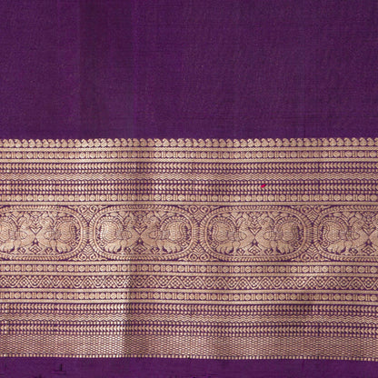 Pink And Purple Kanchipuram Silk Saree For Festive Wear PV MEN 307
