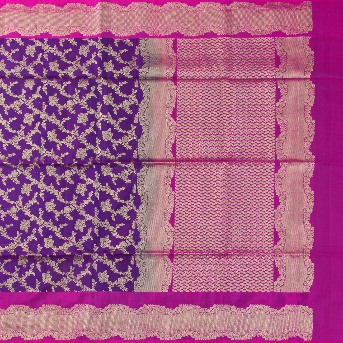 Purple And Pink Kanchipuram Silk Saree For Festive Wear PV MEN 306