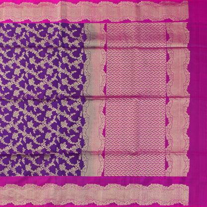 Purple And Pink Kanchipuram Silk Saree For Festive Wear PV MEN 306