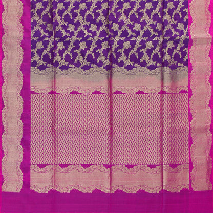 Purple And Pink Kanchipuram Silk Saree For Festive Wear PV MEN 306