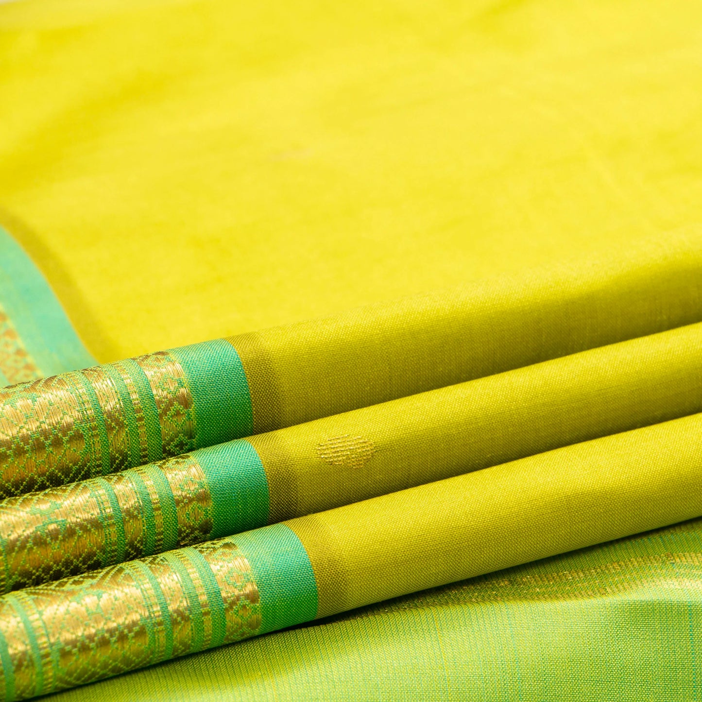 Green Kanchipuram Silk Saree For Festive Wear PV NYC 1625