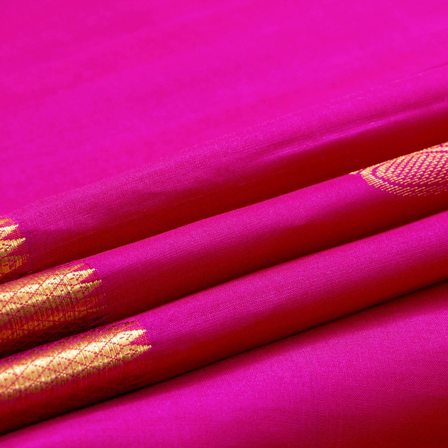 Pink And Red Kanchipuram Silk Saree For Festive Wear PV NYC 1632