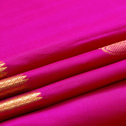 Pink And Red Kanchipuram Silk Saree For Festive Wear PV NYC 1632