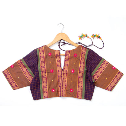 Purple Kanchi Silk Readymade Blouse PV BL 169