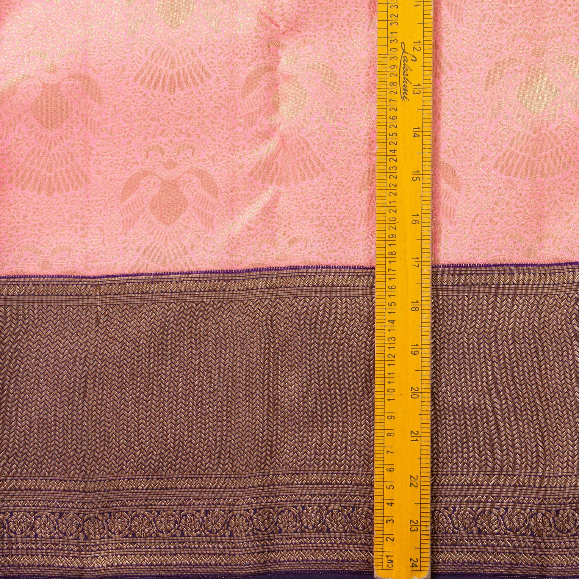 Pink And Purple Kanchipuram Silk Saree For Bridal Wear PV MEN 283 - Silk Sari - Panjavarnam PV MEN 283