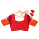 Orange And Maroon Kanchi Silk Cotton Readymade Blouse PV BL 168