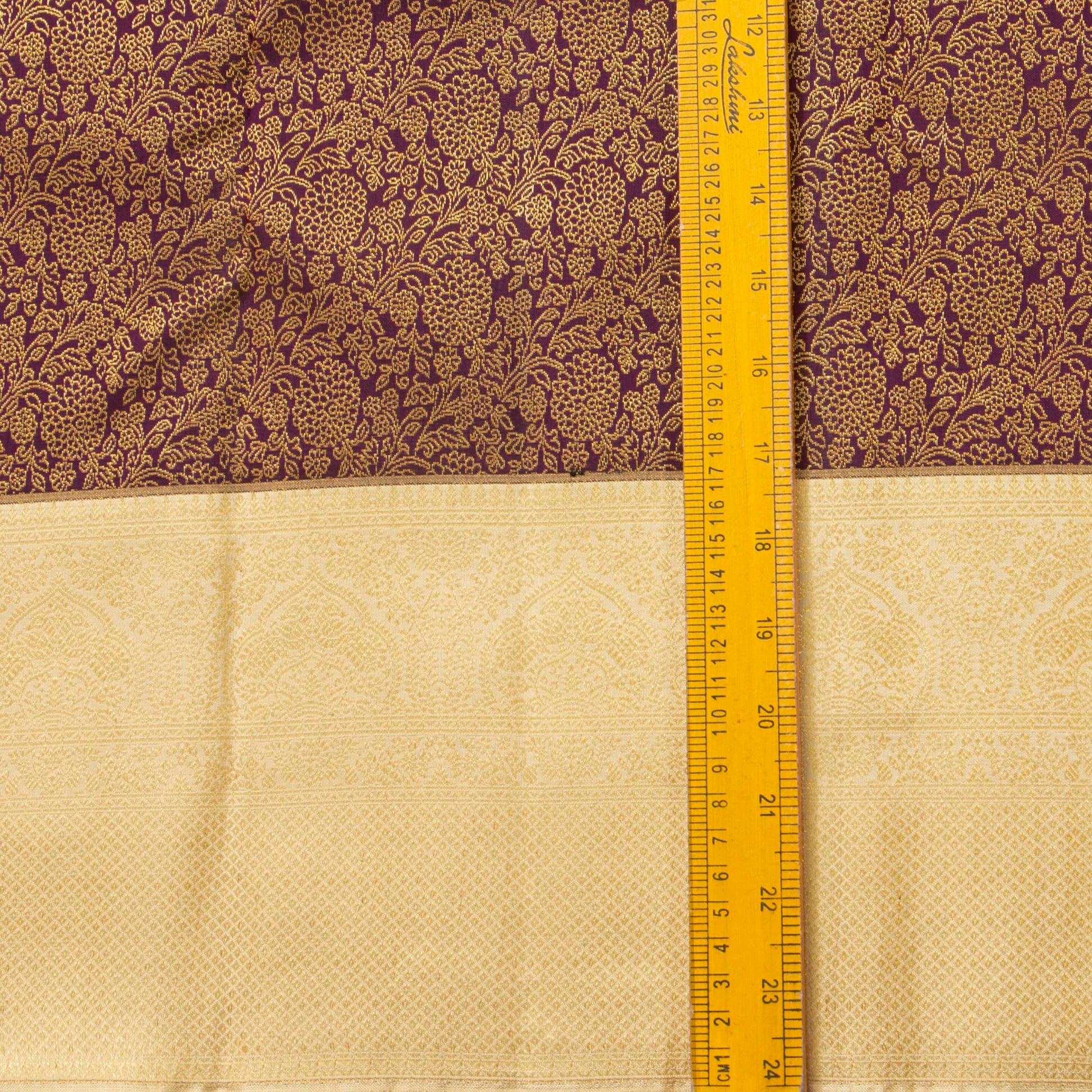 Maroon And Off White Kanchipuram Silk Saree For Bridal Wear PV MEN 282 - Silk Sari - Panjavarnam PV MEN 282