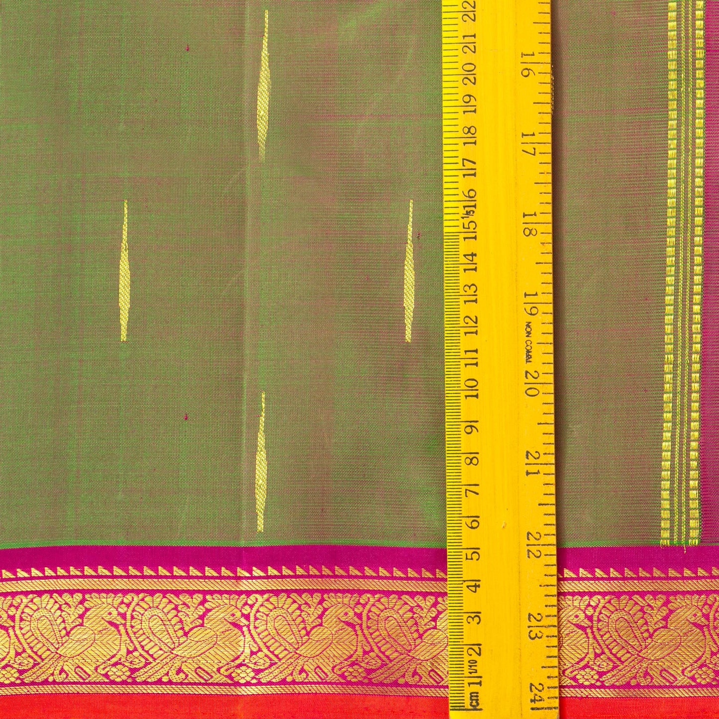 Green And Pink Kanchipuram Silk Saree For Festive Wear PV NYC 1720
