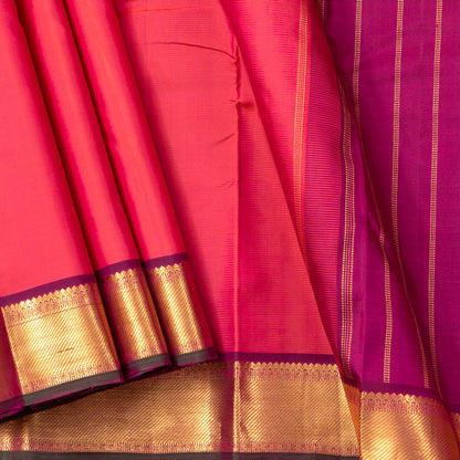 Pink And Magenta Kanchipuram Silk Saree For Festive Wear PV NYC 1721