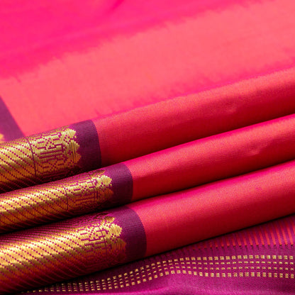 Pink And Magenta Kanchipuram Silk Saree For Festive Wear PV NYC 1721